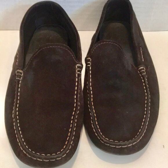TODS Suede DARK BROWN Loafer Slip on DRIVING SHOE - Picture 1 of 7